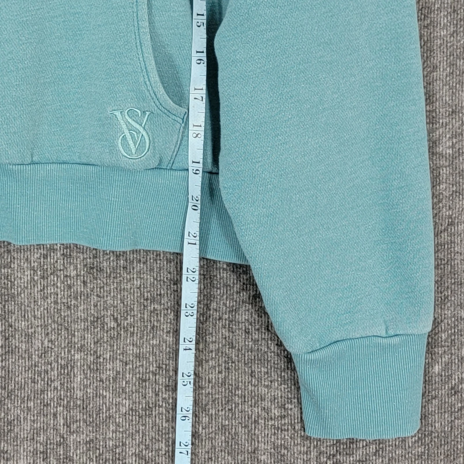 UNDERCOVER Felpa con cappuccio Victoria’s Secret On Point donna grande turchese ritagliata manica lunga