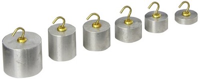WSAL06 Hooked Weight Aluminum Set of 6 Laboratory Calibration Scale Tool 6 PCS