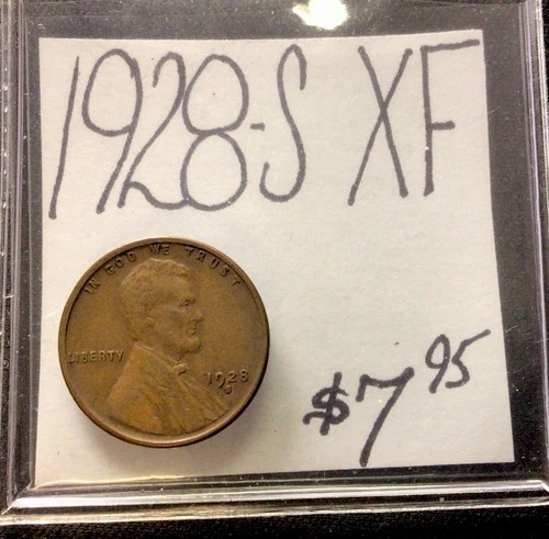 1928 S Lincoln Wheat Cent XF! ENN Coins