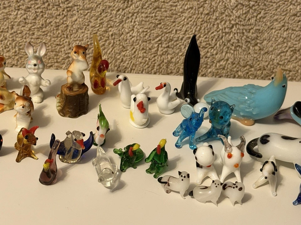Colección de estatuillas vintage de vidrio soplado y cerámica - 41 piezas Foto 4 de 4