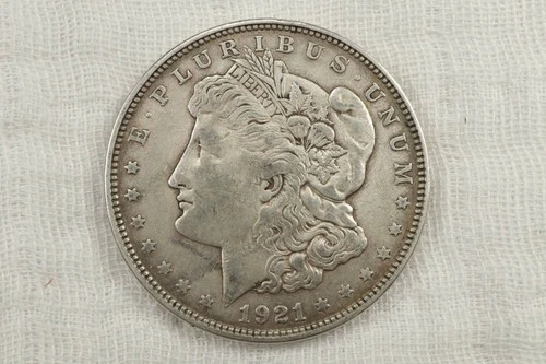 NobleSpirit 1921 D Morgan Silver Dollar AU About Uncirculated