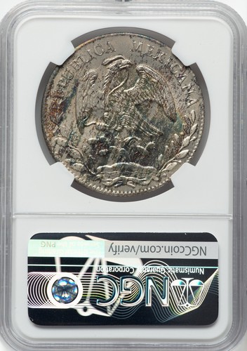 Messico 8 Reales 1868-Ho PR Hermosillo Zecca NGC MS-63! Varietà orizzontale 'o'! PQ - Foto 4 di 10