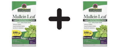 2 x Natures Answer Mullein Leaf, Capsules - 90 vcaps (194,39 EUR/kg)