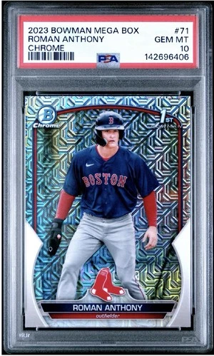 PSA 10 ROMAN ANTHONY 1st 2023 Bowman Chrome Mega Box Mojo Refractor RC GEM MINT