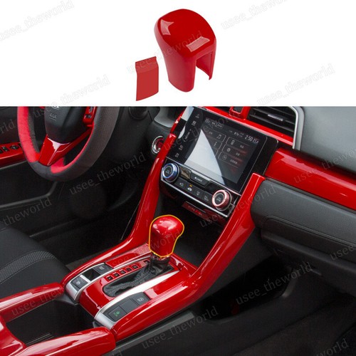 Red Interior Gear Shift Box Strip Cover Trim For Honda Civic 10th Gen 2016-2021 - Picture 21 of 48