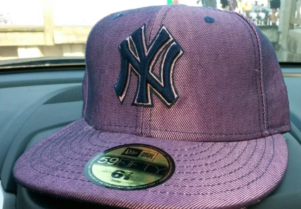 purple fitted hat new era