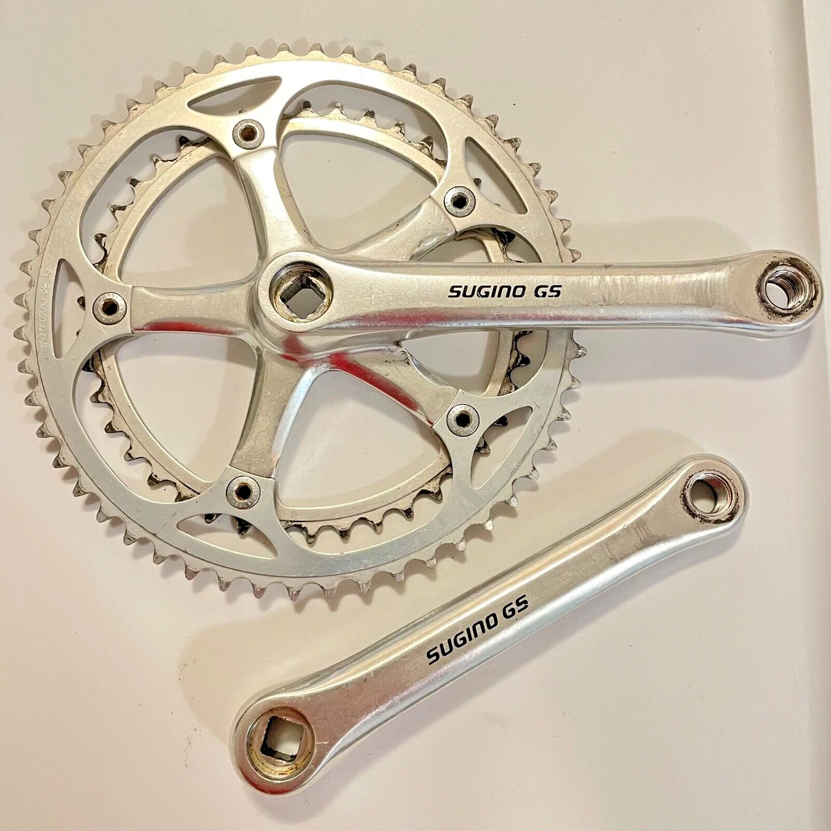 ビンテージ　スギノ　杉野　GS 52×42-170 ロード　ピスト Vintage Sugino GT 170mm 52 42 Double Crankset Old School BMX