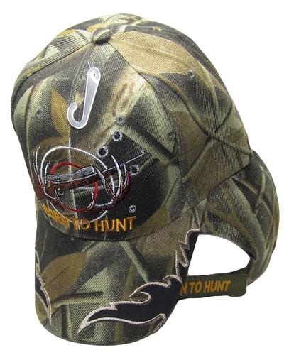 Born to Hunt Rifle Target Camouflage Camo Embroidered Hat Cap (TOPW) CAP898 - 第 1/5 張圖片