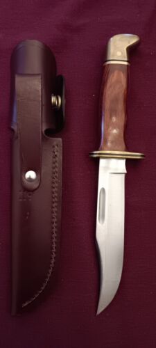 Buck 119 BRS-B Special Cocobolo Wood Fixed Blade Knife 1994 Leather Sheath - Picture 2 of 4
