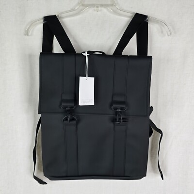 Rains Messenger Bag Backpack Black 12130 Double Strap 