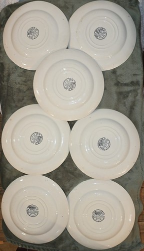 14-pc Red Staffordshire Ironstone Castle 7 Ea, 10” Plate, 7" Dessert Plate - Picture 10 of 15