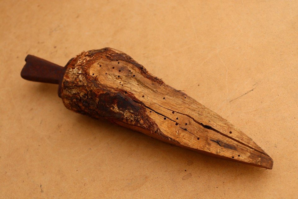 Antique Anvil Early Primitive Wood Handle Incus for Blade Sickles Tool ...