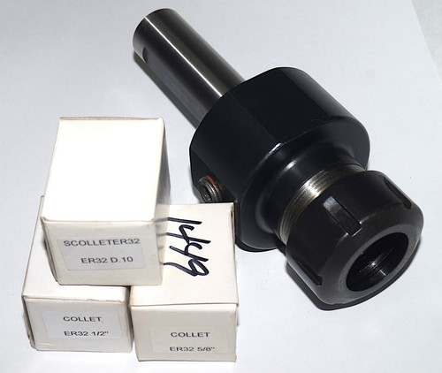 Iscar ER32 Collet Chuck 1" Dia SS, WITH (3) Collets - 1/2", 10mm, 5/8" STIX3.000