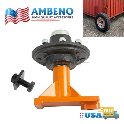 1x New 8x 6.5 Lug Superior Shipping Container Wheels Bolt-on SINGLE Spindle Kit