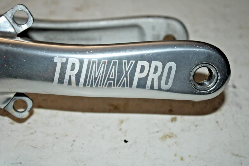 Juego de bielas dobles Vision TriMaxPro plateadas BCD104 172,5 mm ISIS MTB suciedad remitente de EE. UU. Foto 2 de 4