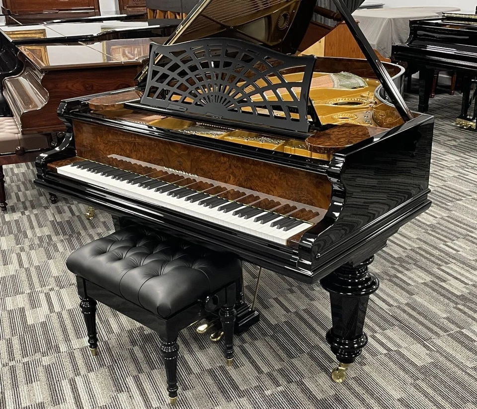 Piano de cola Bechstein B 6'8" Pianos de picarzo detalles de nogal ($180K al por menor) Foto 4 de 4