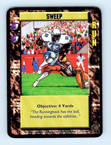 1995 Upper Deck Fantasy Football Gridiron Offensive Play - Picture 2 of 2