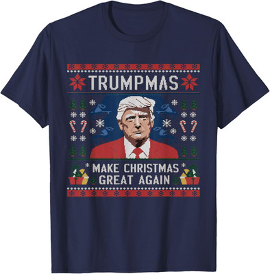 Funny Humorous Trumpmas Make Christmas Great Again Ugly Xmas Sweatshirt T-Shirt