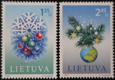 TIMBRES de LITUANIE - NOËL et NOUVEL AN N°829/830 NEUF ** LUXE MNH