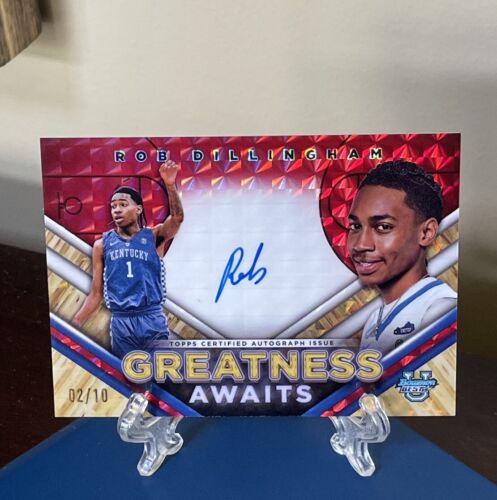 23-24 Bowman’s Best U Rob Dillingham Greatness Awaits Red Refractor Auto #/10 🔥