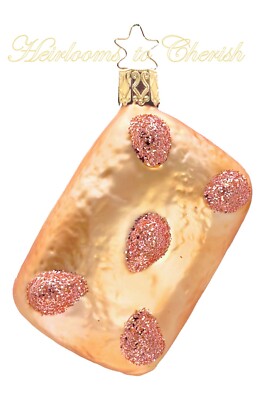 Inge-Glas Gingerbread Cookie 10043S022 German Glass Christmas Orn with Gift Box