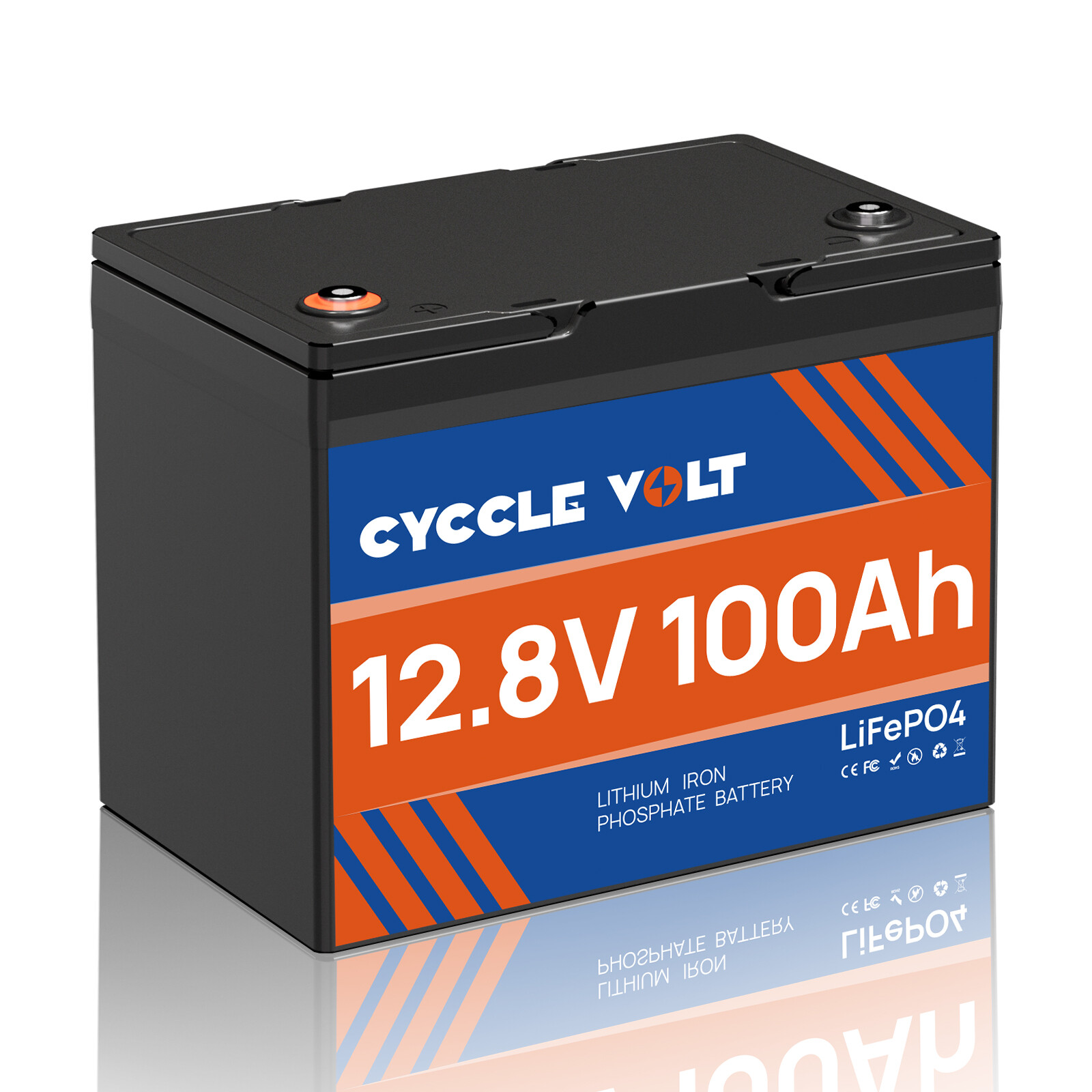 CYCCLEVOLT 12V 100Ah LiFePO4 Battery 6000+Cycle for Solar RV Marine Power Backup