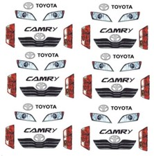 TOYOTA CAMRY Headlight and Tailights 1/32nd Scale Slot Car Decals