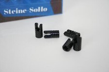 Lego (c) 5x Scharnier Zylinder 2 Finger - 1x2 - schwarz - 57360 - brick hinge