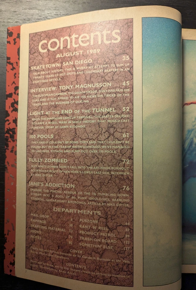 Thrasher Magazine Tony Magnasson and White Zombie interview August 1989 8/89 - Image 4 of 4