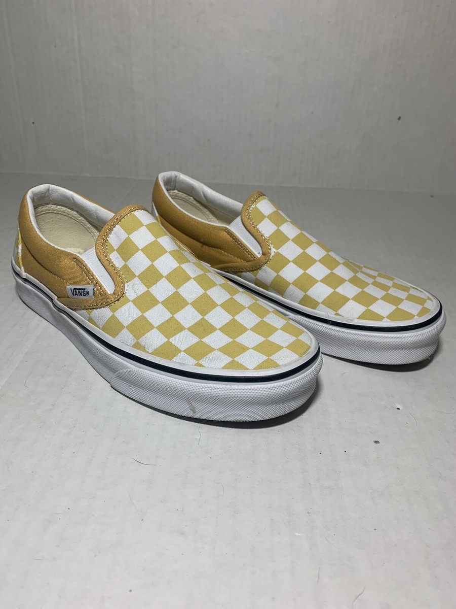 Sale vans checkerboard slip on ochre Free Shipping