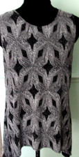 ABSTRACT TUNIC TOP - GLITTER METALLIC SPANDEX