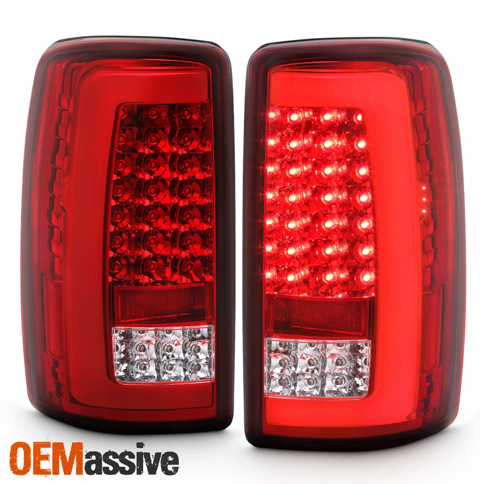 Для 2000-2006 Chevy Suburban Tahoe GMC Yukon полный светодиодный C-трубка красный прозрачный задний фонарь - Изображение 2 из 4