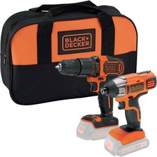 Black and Decker BCK25S2S 18v Cordless Combi Drill and Impact Driver Kit No Batt