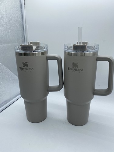 Stanley Cup Adventure Quencher Travel Tumbler 40oz Lot of 2 Ash Grey