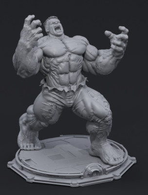 Hulk Raging! Resin Sculpture Statue Model Kit Avengers Unpainted/Unassembled