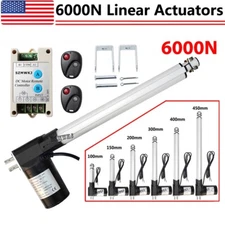 DC 12V Linear Actuator 1320lbs W/ Remote Controller Electric Motor 6000N Lift IG