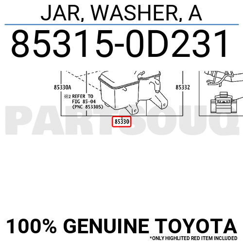 853150D231 Genuine Toyota JAR, WASHER, A 85315-0D231 | eBay
