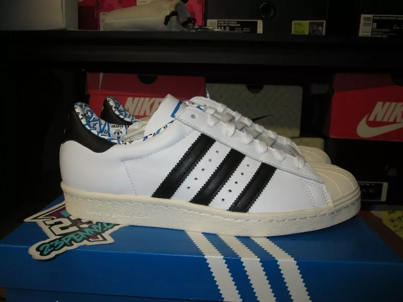 SALE ADIDAS SUPERSTAR 80S HAGT HAVE A GOOD TIME FOOTWEAR WHITE BLACK NEW G54786
