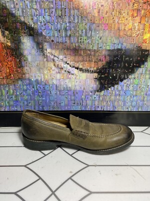 FRYE Greg Penny Brown Loafer Moccasin Leather Slip On DRESS  display picture 1