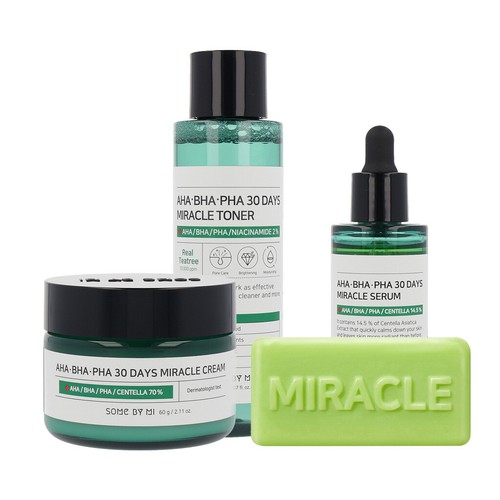 SOME BY MI AHA BHA PHA 30 Days Miracle Toner, Serum, Cream, Cleansing Bar - 第 1/10 張圖片