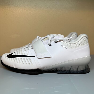 Nike Romaleos 3 Weightlifting Shoes Mens  White Black 852933-101 Size 14