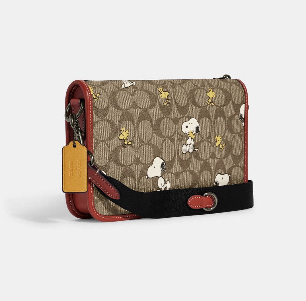 Coach X Peanuts Heritage Convertible Crossbody With Snoopy