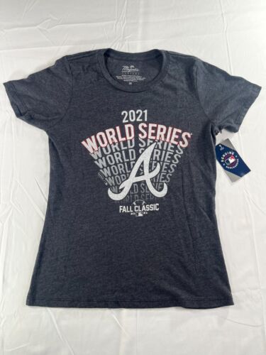 Majestic Atlanta Braves 2021 World Series T-Shirt Size Medium NEW Women's NWT