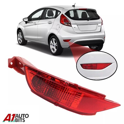 Rear Bumper Reflector Left Tail Fog Light Lamp Lens For Ford Fiesta MK7 & C-Max