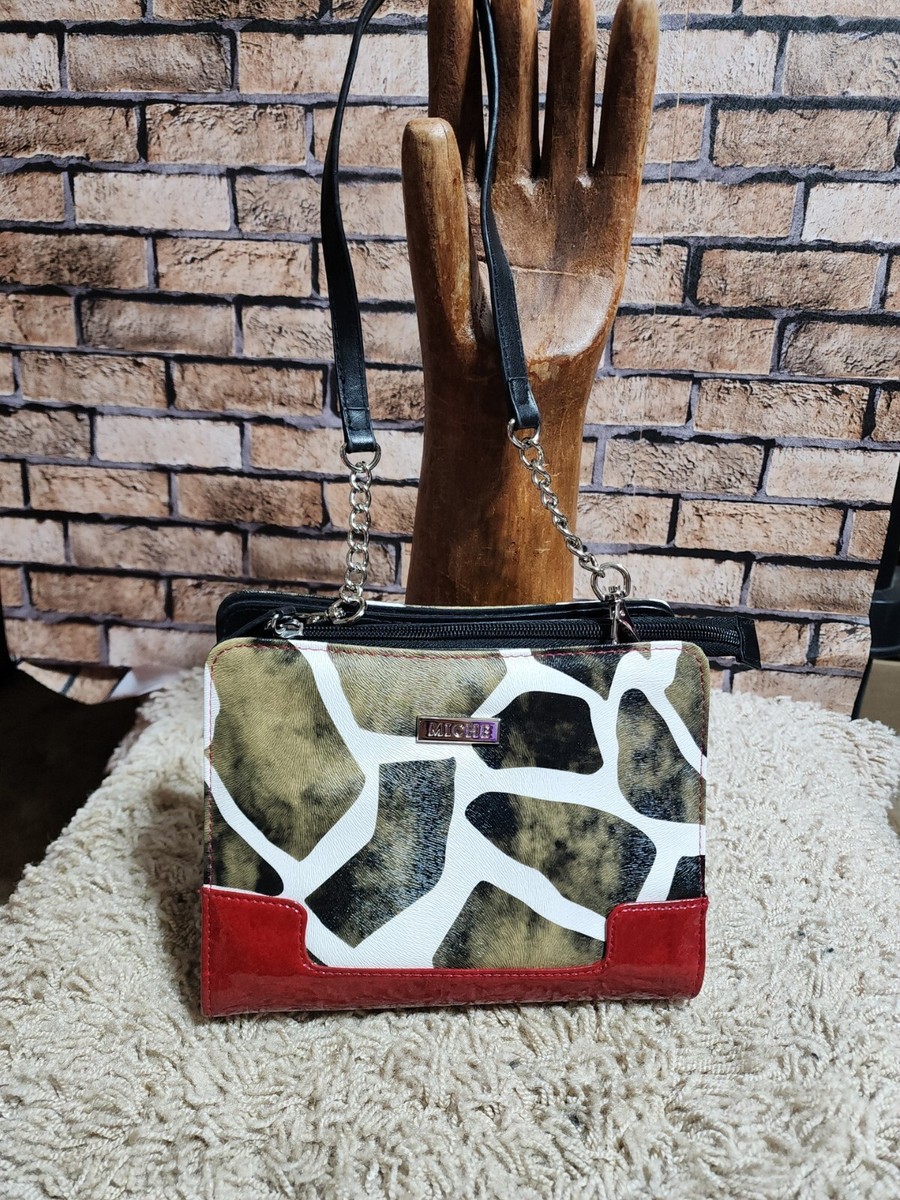 Miche Petite Base Bag With Sarah Shell Giraff Red Patent Leather