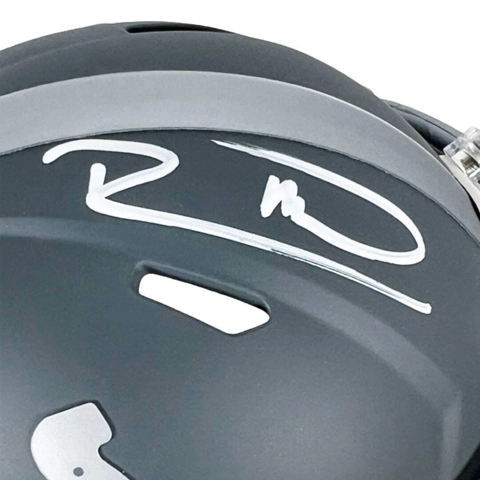 Tinta blanca firmada por Robert Mathis Indianapolis Colts pizarra velocidad alternativa Mini Foo Foto 2 de 3