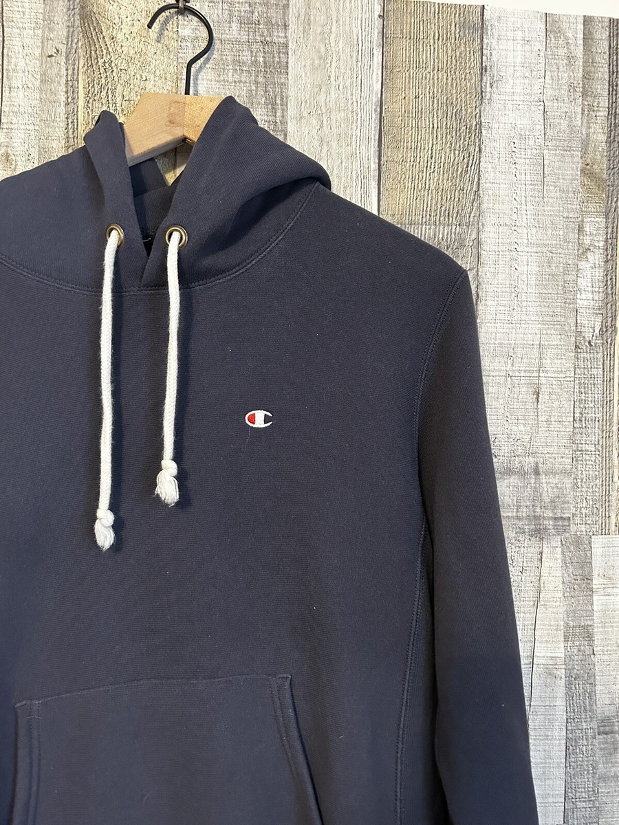 Vintage 90s Champion Reverse Weave Hoodie Navy Blue Medium Men's