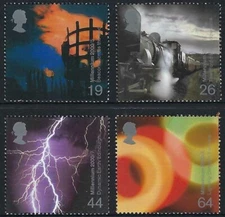 2000 GB SG# 2129/32 Millennium Projects 2nd series Fire and Light mint MNH MUH