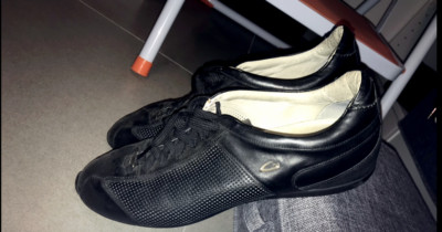 Alberto Guardiani Black Leather Sneakers, size 45