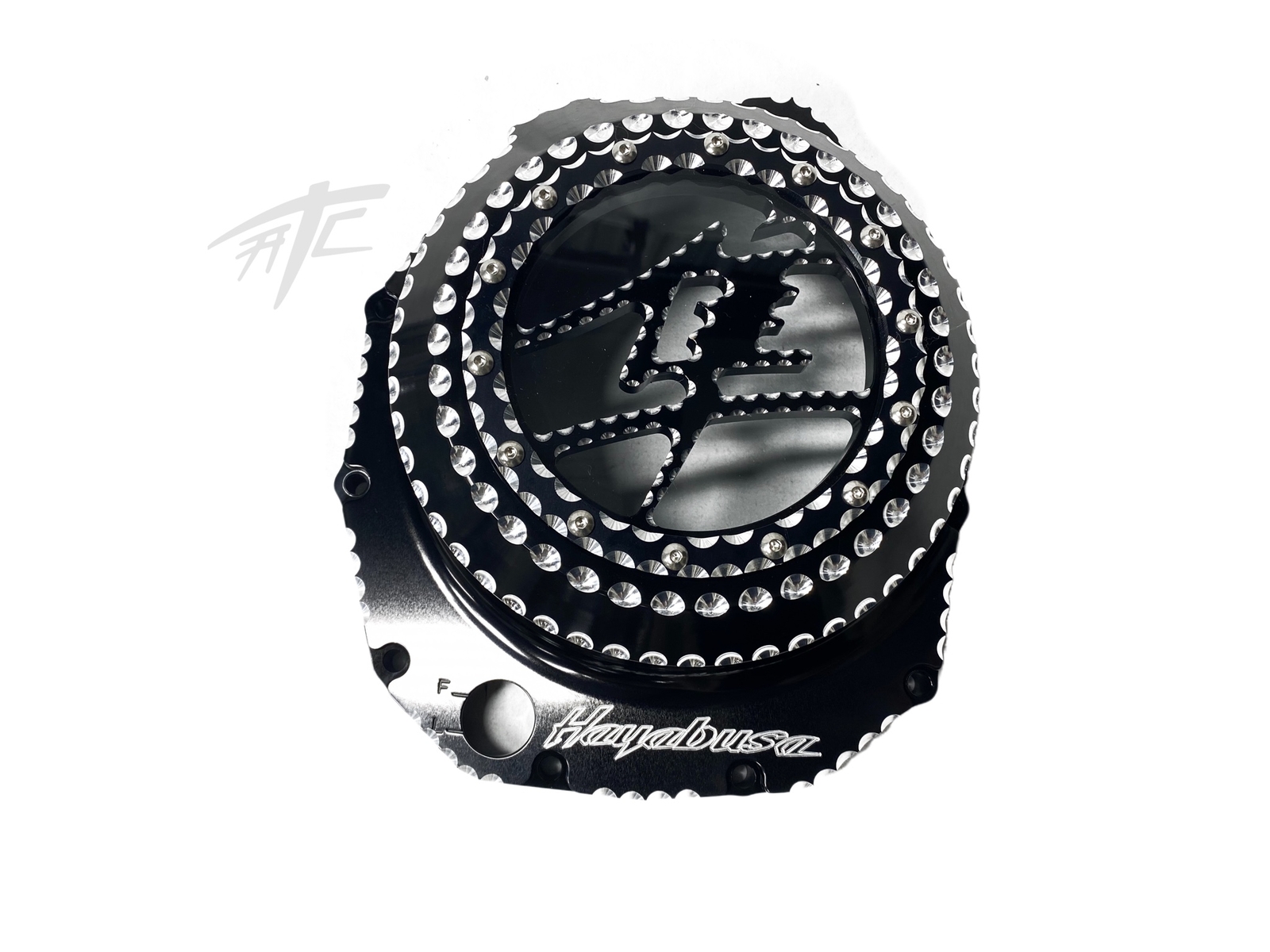 HAYABUSA ATC BLACK CONTRAST SEE THROUGH CLUTCH COVER LEDS 99-07 SUZUKI HAYABUSA